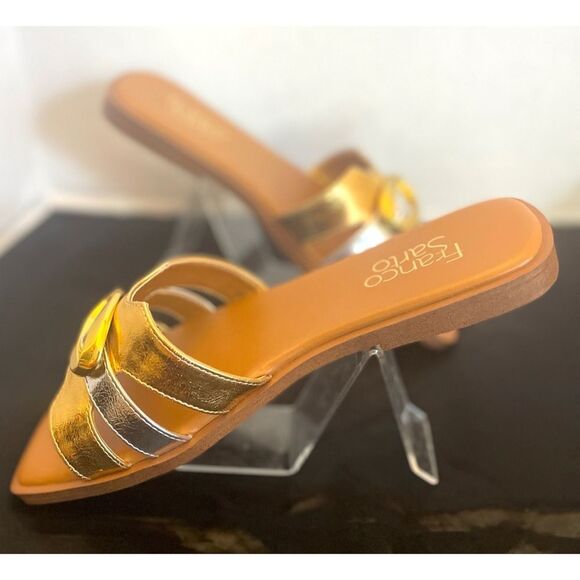 Franco Sarto Milada Gold and Silver Sandals with Metallic Finish WMS S 8.5 M NEW - Picture 6 of 10
